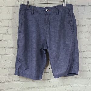 O'Neill Men's Stockton Hybrid 20-inch Walkshort Blue Chambray Twill Chino Short